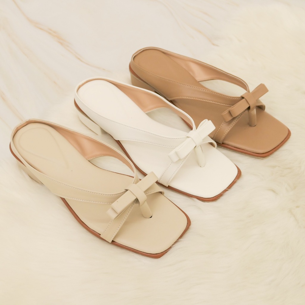 ⭐️ Kimi Dahlia 1 inch Ribbon Strap Heels Sandals Korean Fashion Women ...