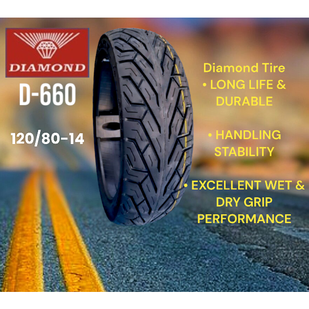 Diamond tire R13/14 (D660) Scooter Motorcycle Tire Tubeless for NMAX ...