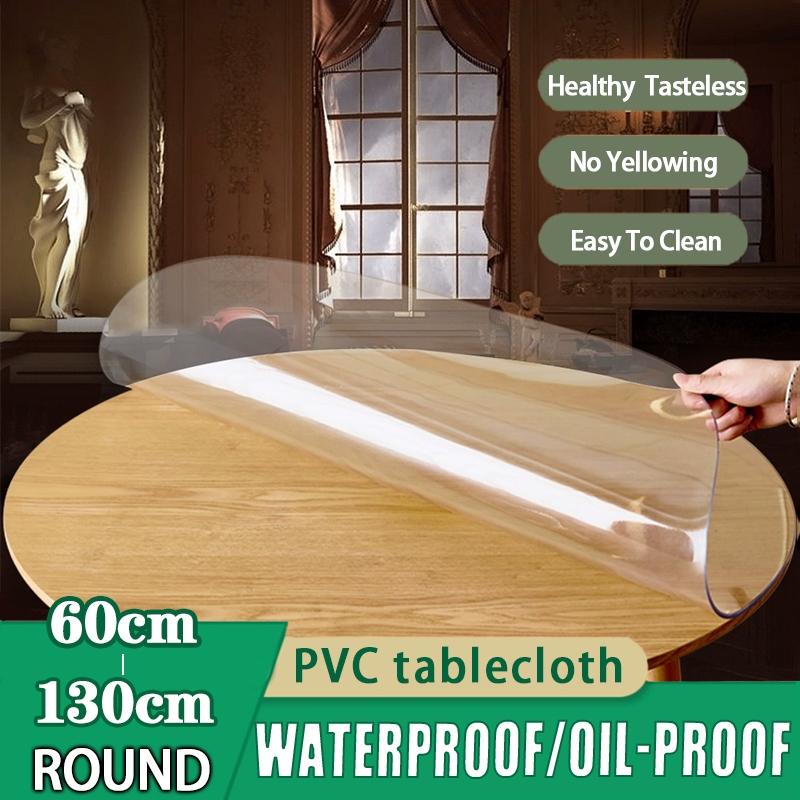 4/6/8 seater/Round transparent pvc table cloth Waterproof antiscald