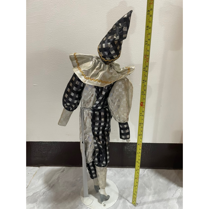 Vintage Jester Porcelain Poseable Harlequin Clown Doll 19” | Shopee ...