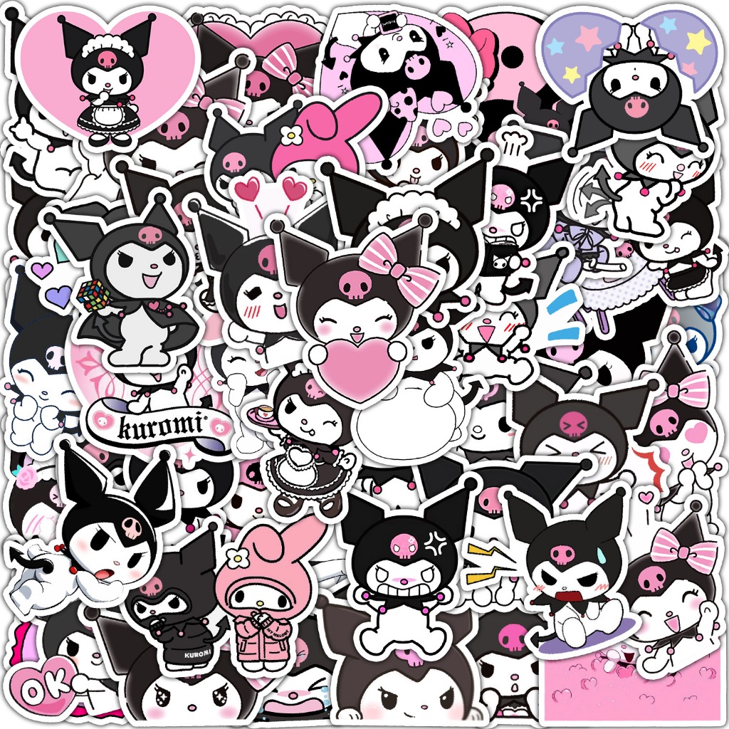 50pcs Kuromi sticker set Waterproof Removable My Melody Theme stickers ...