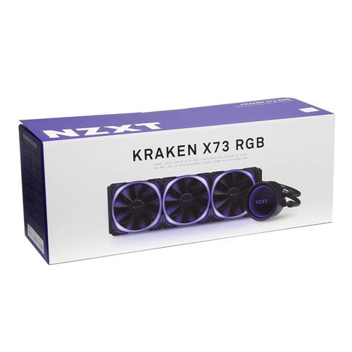 NZXT Kraken X73 RGB 360mm Aio CPU Cooler Infinity Mirror Improved Pump