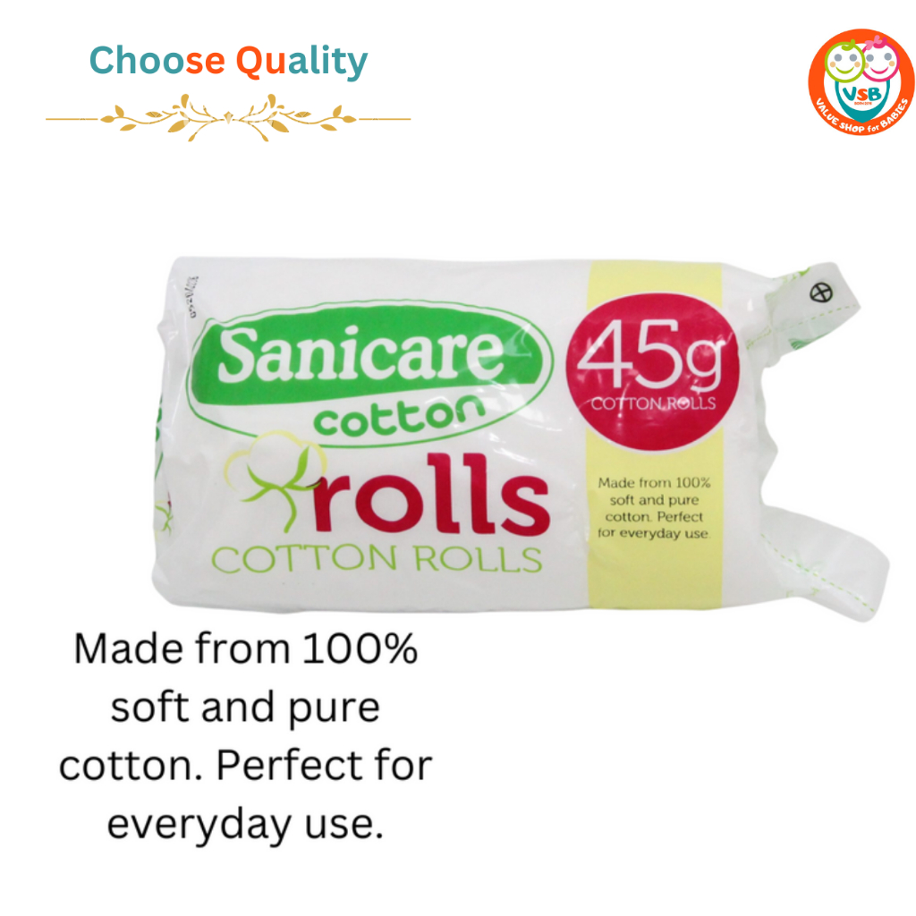 Sanicare Cotton Rolls 45g Shopee Philippines