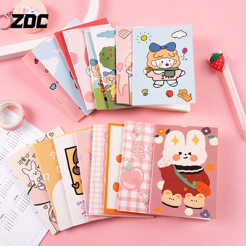 ZDC Cute Mini Notebook Portable Diary Notepad Cartoon Notepad Student ...
