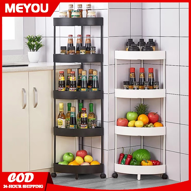 Kitchen Rack With Wheel Bathroom Corner Storage Rack trolley cart