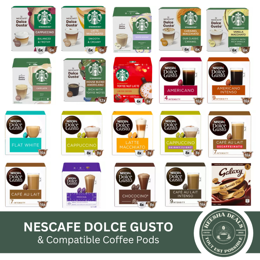 Nescafe Dolce Gusto Coffee Pods Collection (Dolce Gusto, Starbucks