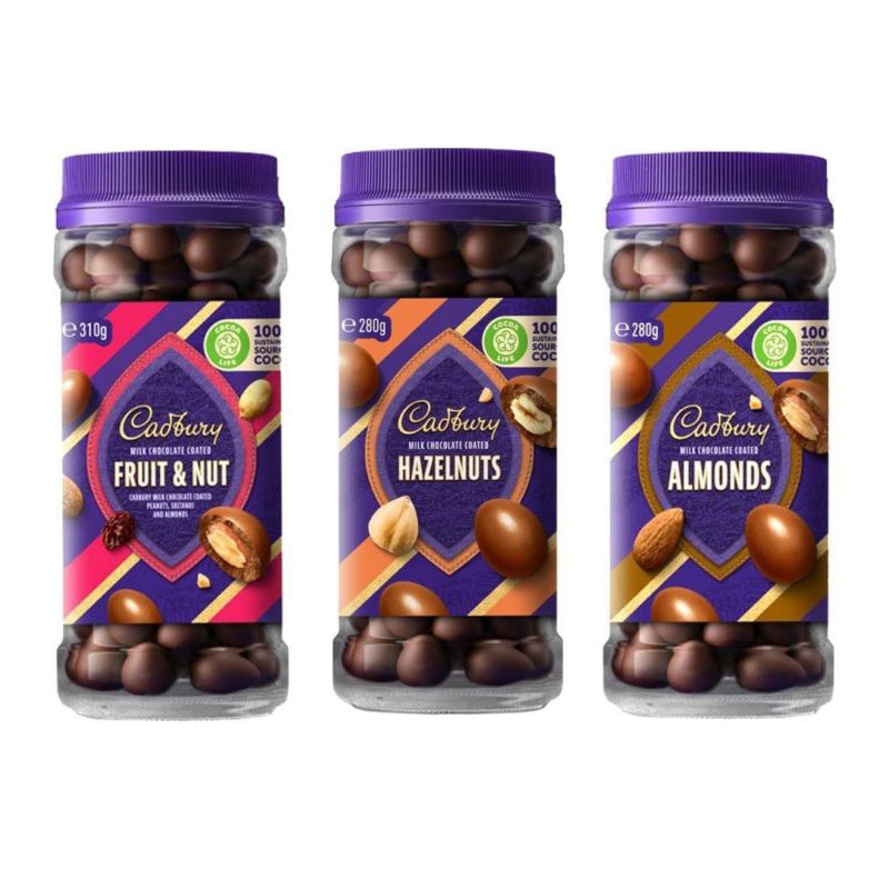 Cadbury Milk Chocolate Coated Hazelnuts , Almonds , Fruit & Nut