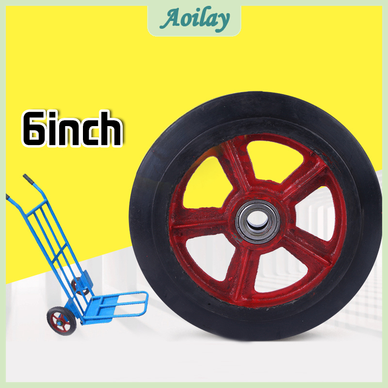6 inch Rubber Push Cart Wheel heavy duty Push Cart Wheel Push Cart