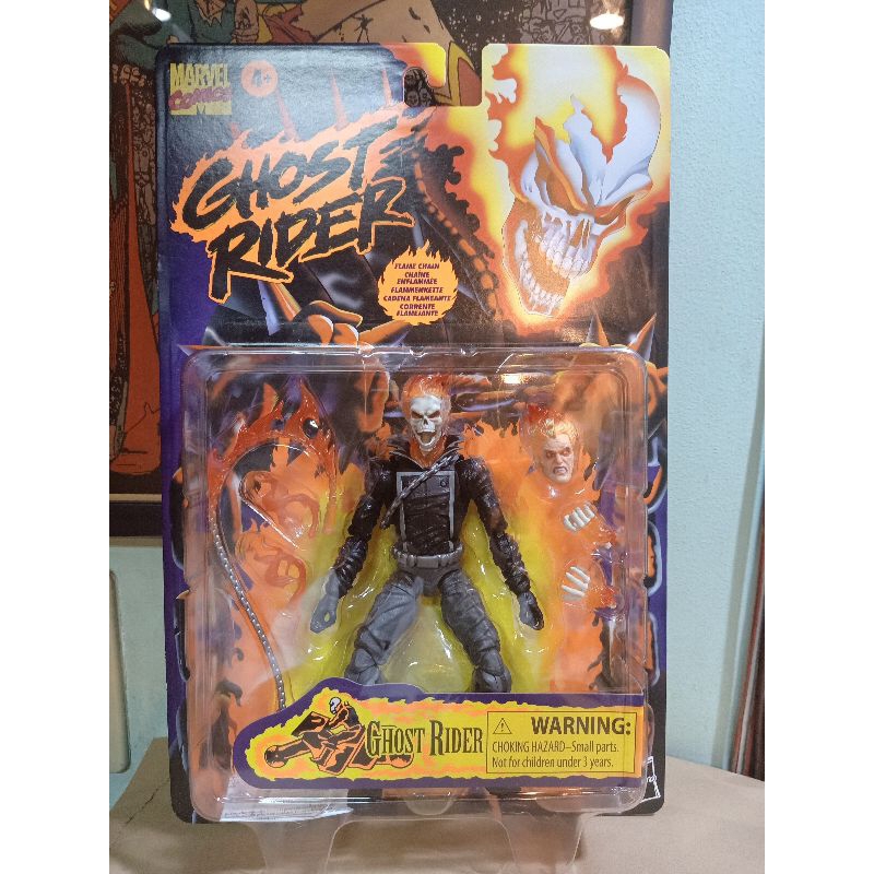 HASBRO MARVEL COMICS - GHOST RIDER (RETRO) ACTION FIGURE | Shopee ...