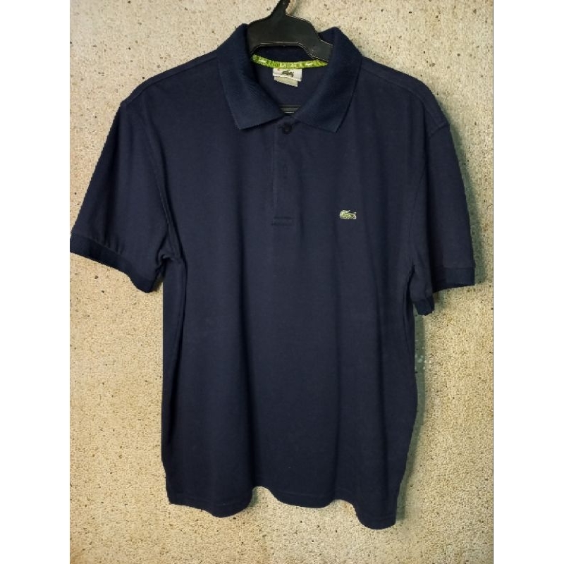 Preloved Lacoste Navy Blue Polo Shirt for men | Shopee Philippines