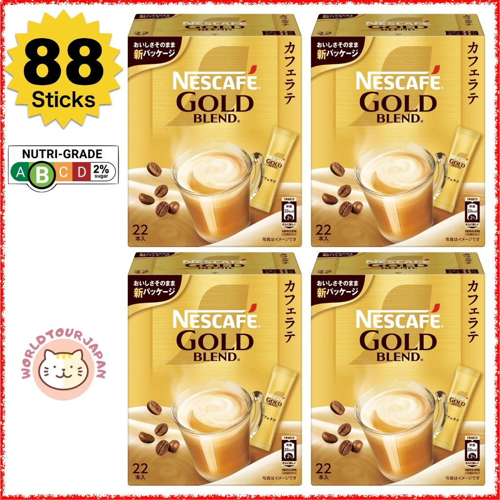 [ Instant Coffee ] Nescafe Gold Blend Cafe Latte 88P (22P x 4 Boxes