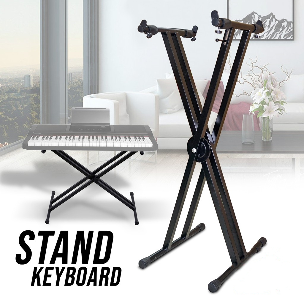 Double X type keyboard bracket folding piano keyboard rack can be
