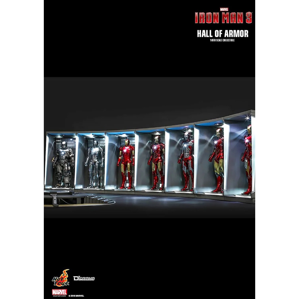 HOT TOYS MARVEL IRON MAN 2 HALL OF ARMOR COLLECTIBLE SET OF 7 1 6 DS001C Shopee Philippines