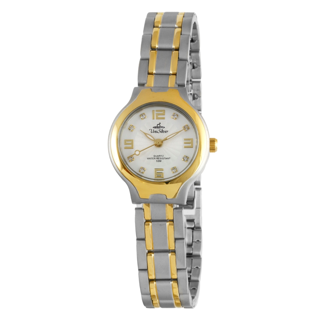 UniSilver TIME Women s Two toned Gold Silver Stainless Analog