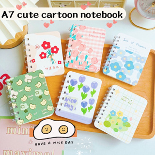 Mini Kawaii Notebook Cute Notebook Mini Spiral Notebook 80page A7 Cute  Cartoon Animals Stationery Pocket Notepad Diary Journal 