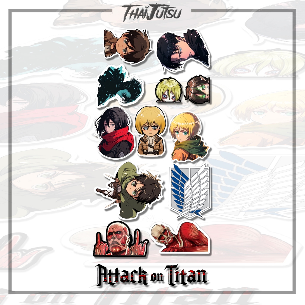 ATTACK ON TITAN | STICKER SET ( ANIME VINYL STICKER DECALS ) | Shopee ...