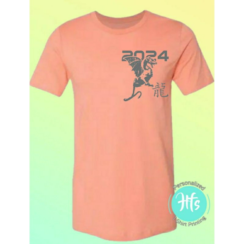 COLOR OF THE YEAR 2024 APRICOT CRUSH LUCKY COLOR NEWYEAR FAMILY TSHIRT