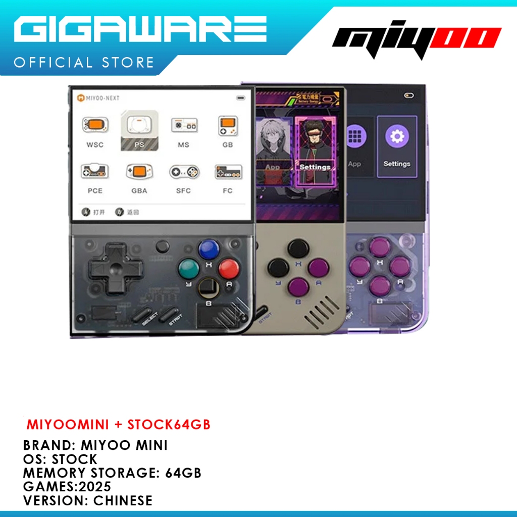Miyoo Mini Plus | Retro Handheld Gaming Console | (Stock OS/Onion OS ...