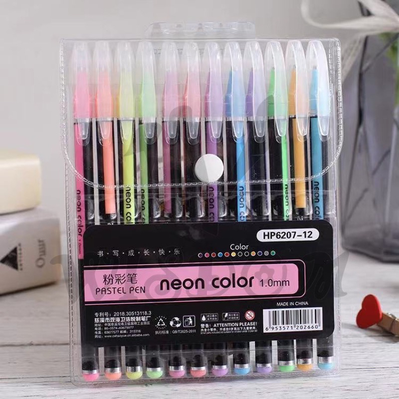 KAP.CAT ZUIXUA NEON COLOR PEN 12* SCHOOL SUPPLIES/GIVEAWAYS | Shopee ...