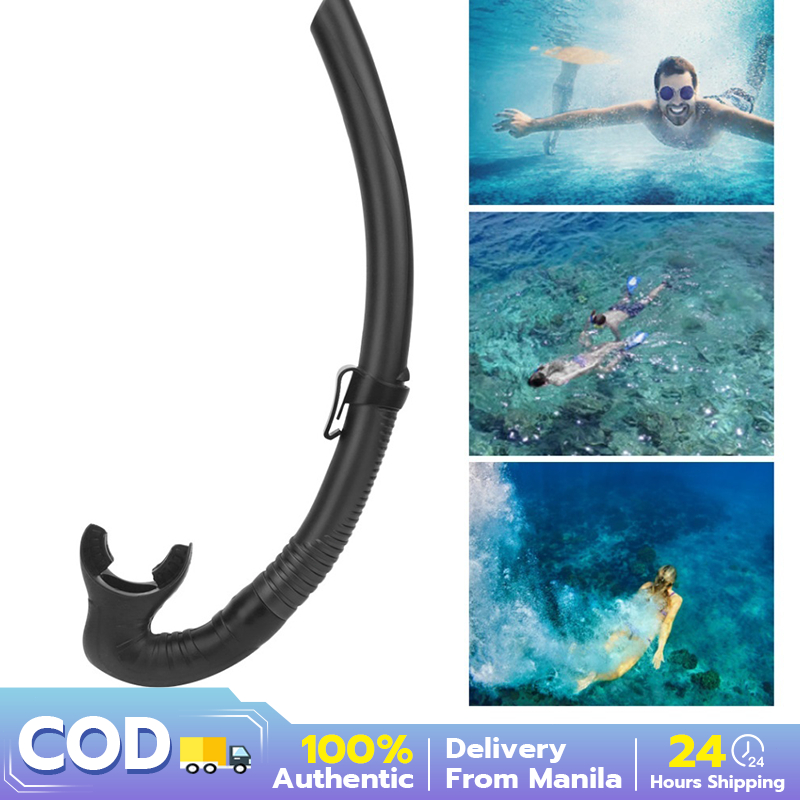 Black Diving Breathing Tube Snorkeling Wet Underwater Swimming Breather ...