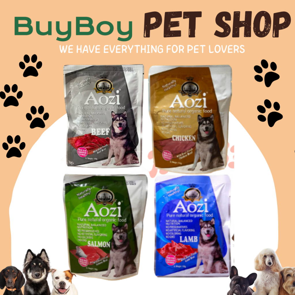 Aozi Organic Wet Dog Food Pouch 100g (All Life Stages) Shopee Philippines