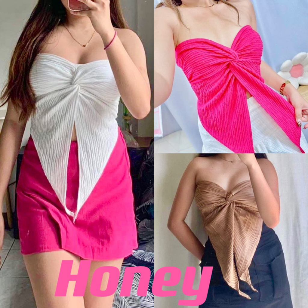 hqucloo-TALA VESPERA Butterfly Tube Top | Shopee Philippines
