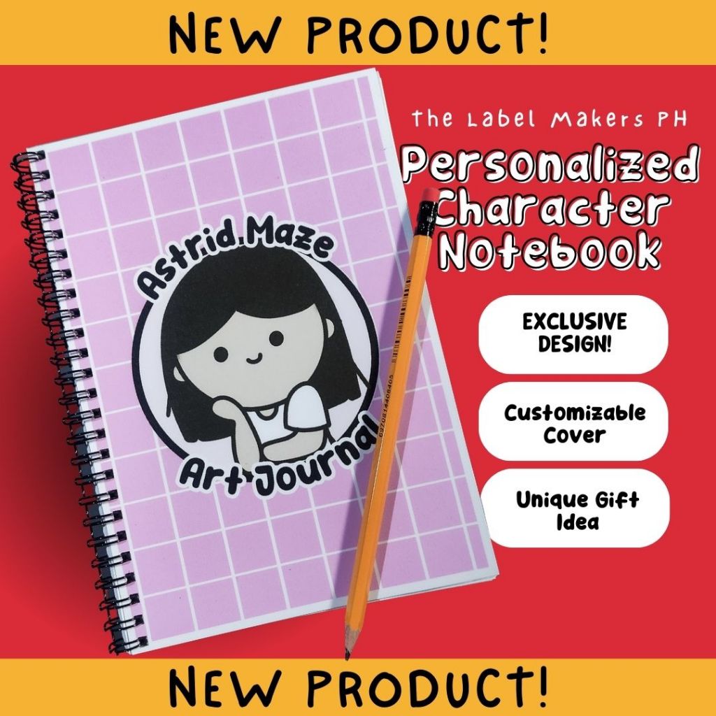 Personalized Character Notebook Journal or Drawing Notebook Unique and ...