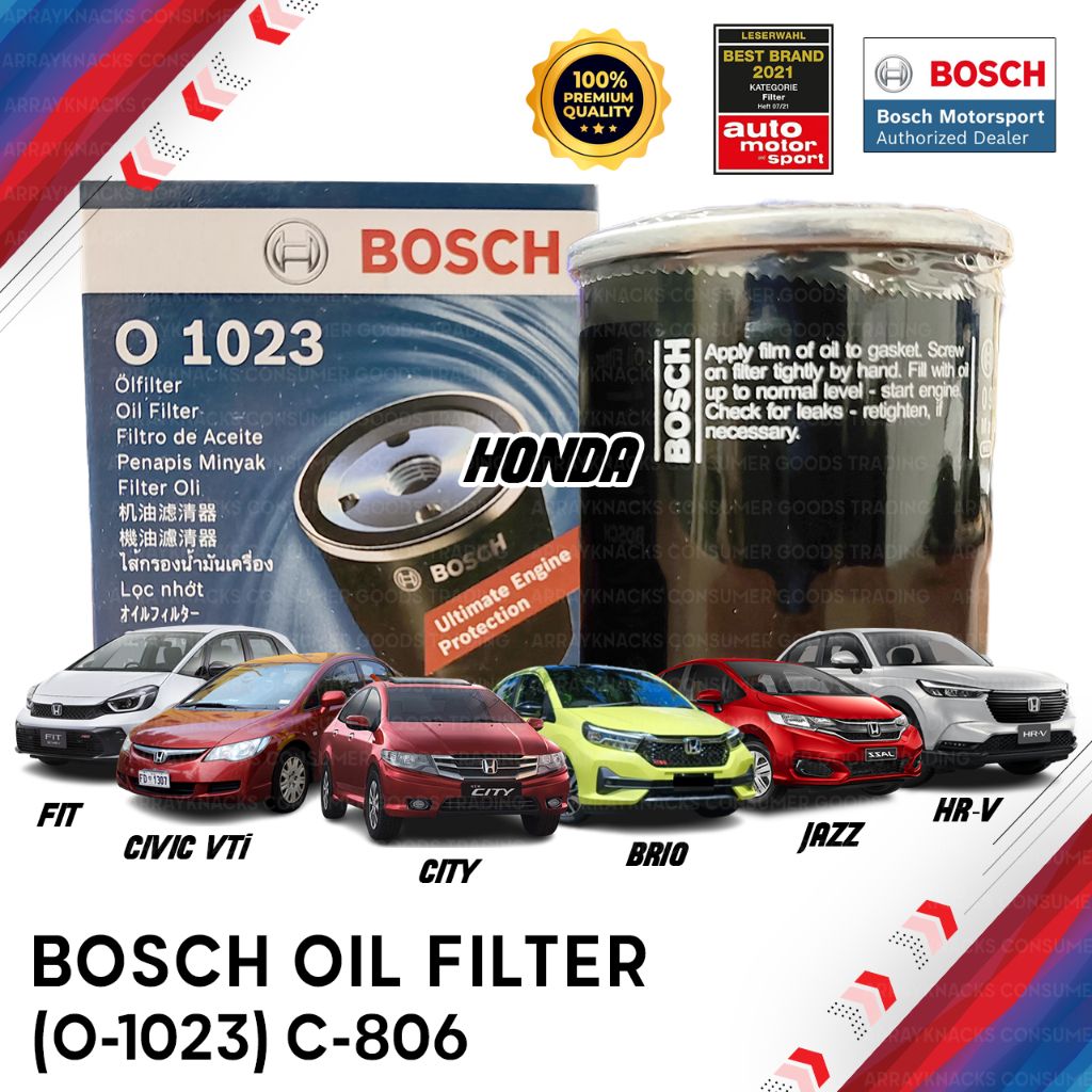 thumbnail image 2 of Bosch Oil Filter F 026 407 077 – Fits Honda Civic, Jazz, CR-V, HR-V, Accord (MK IV-X) – Made In Germany 2 of 6