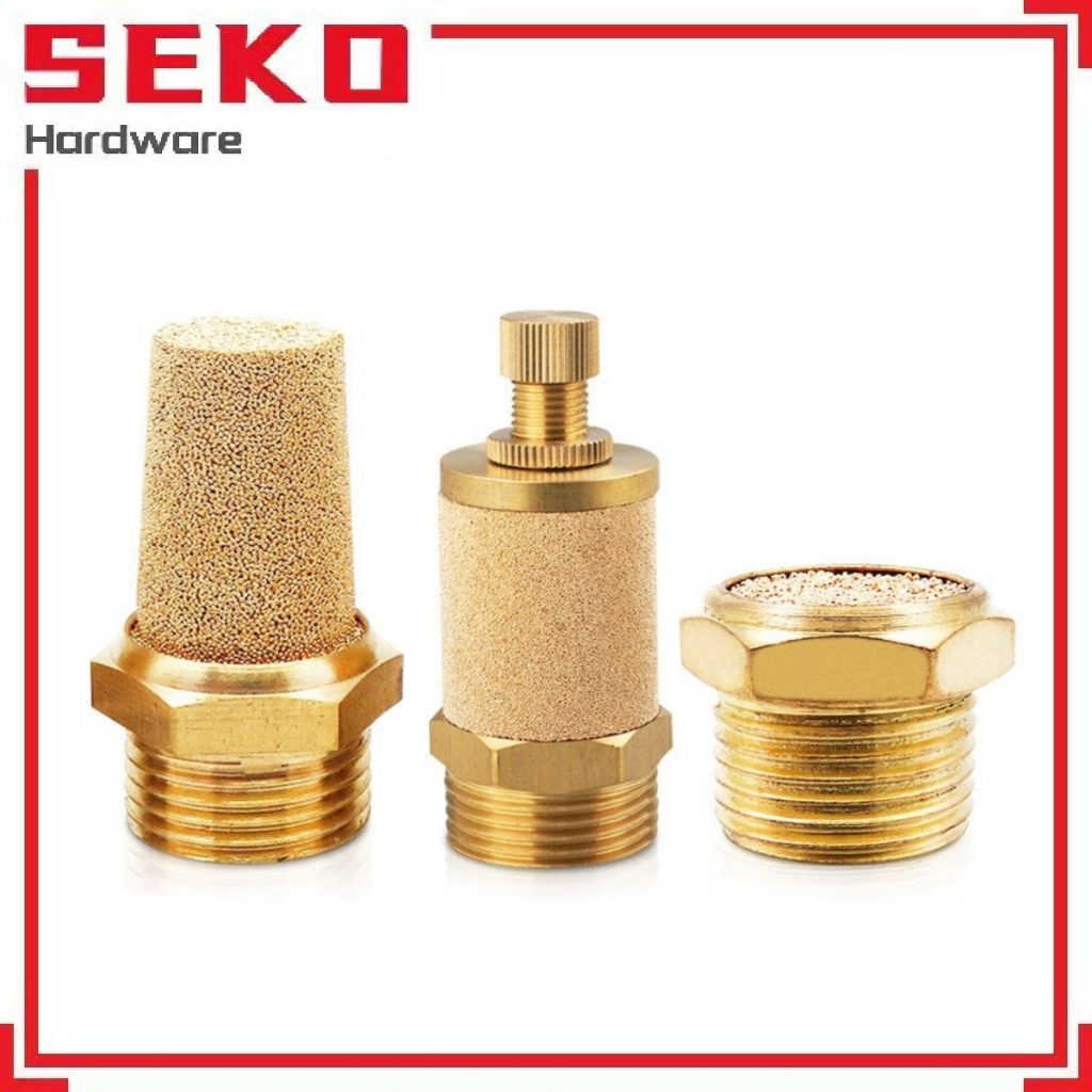 Pneumatic Exhaust Muffler Hair Compressor Noise Filter Brass Mufflers
