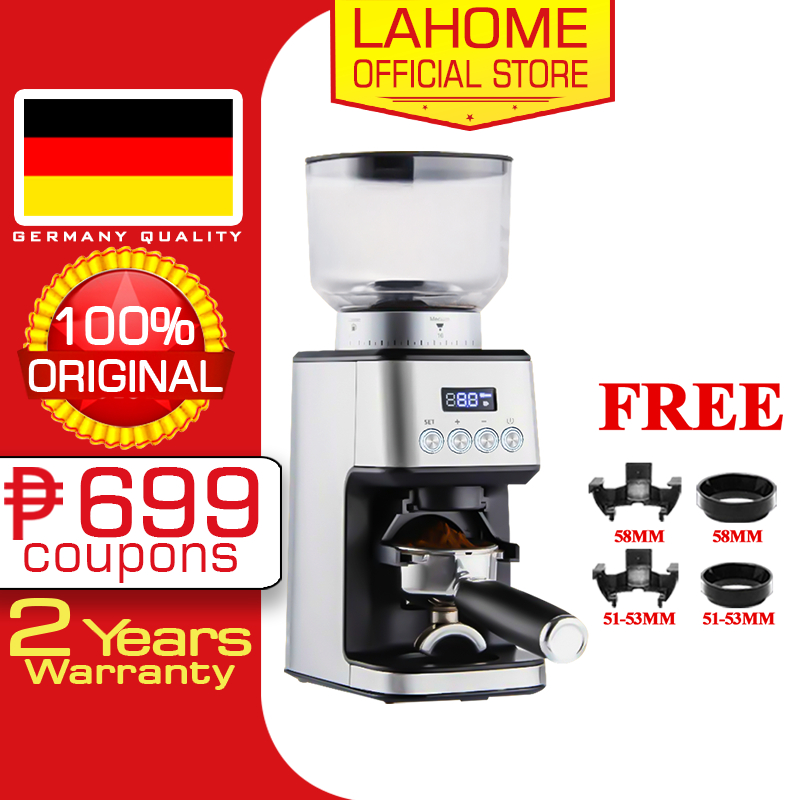 LAHOME Electric Conical Burr Coffee Bean Grinder Automatic Adjustable