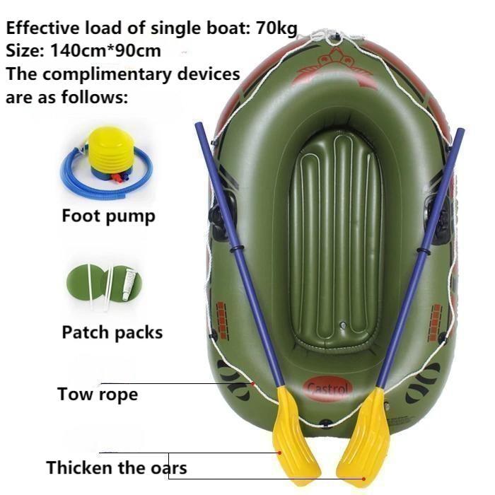 Inflatable boat hovercraft rubber boat load-bearing 180~200kg equipped ...