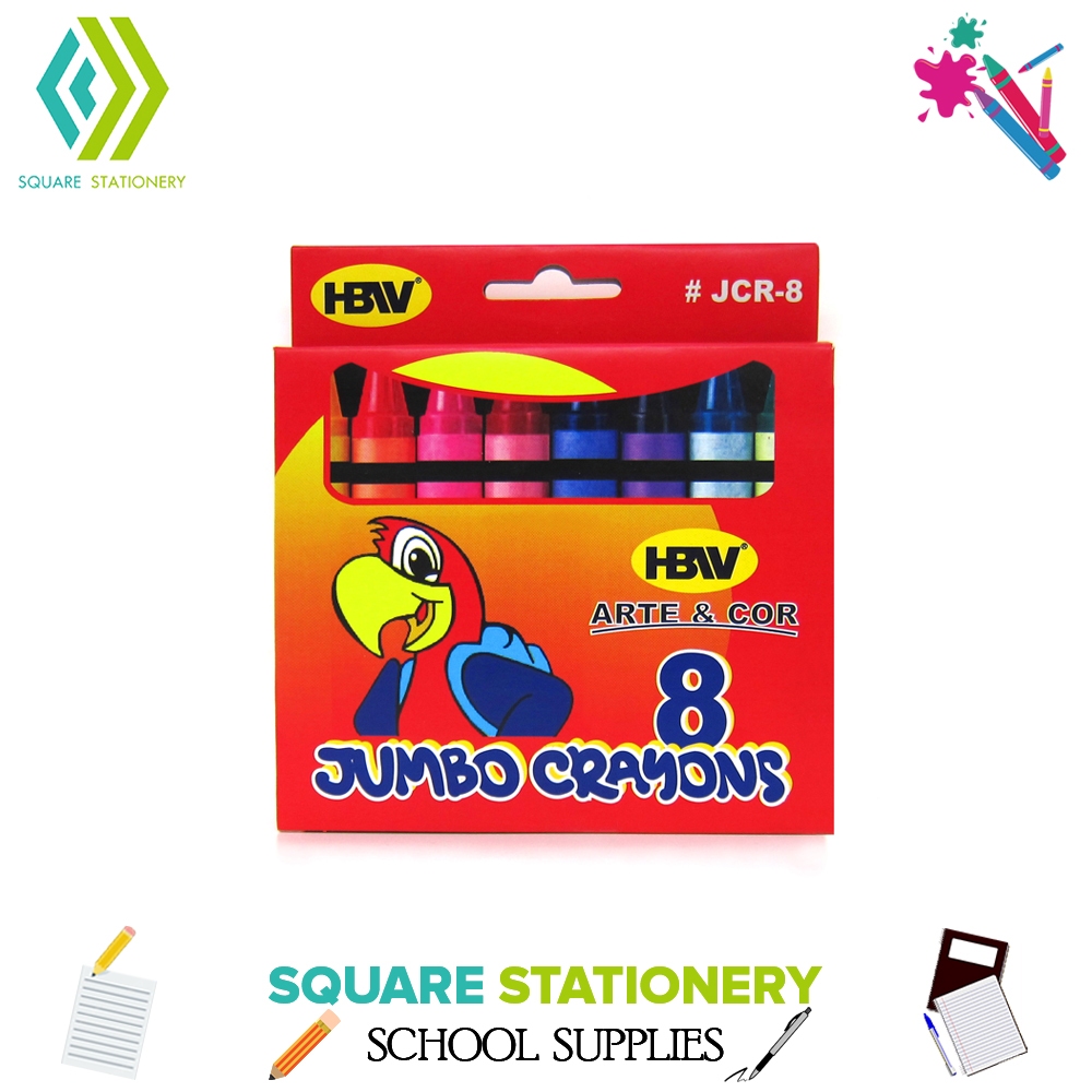 Square Stationery Jumbo Crayons Art Color Crayola 8pcs Shopee Philippines