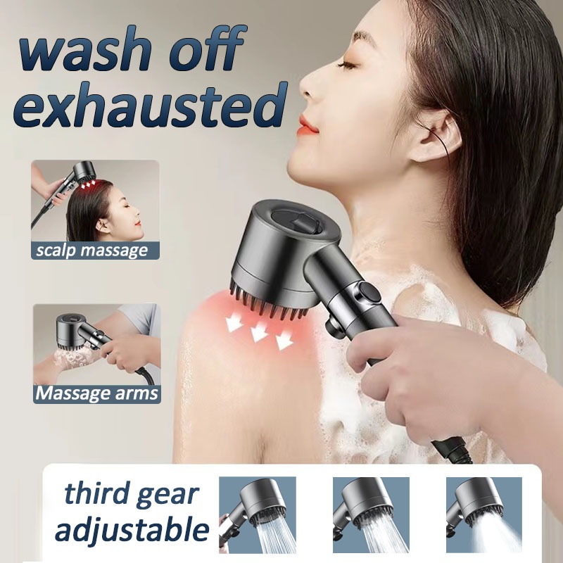 new Massage 3 in 1 shower head Adjustable Shower High Pressure Bathroom ...