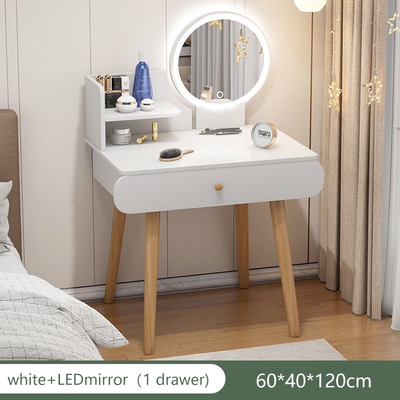 [LED Light]Dressing Table with LED light Dresser Table Vanity Table with Mirror for Furniture