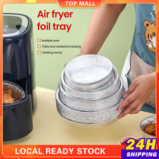 5pcs Air Fryer Special Aluminum Foil Baking Trays, Paper Baking