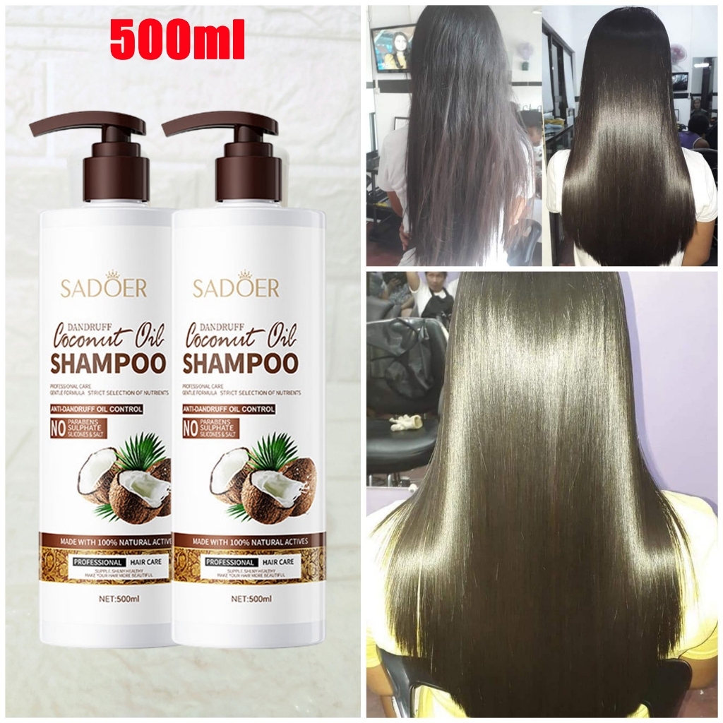 Sadoer 500ml Coconut Oil Shampoo Anti Dandruff Shampoo Itching Oil