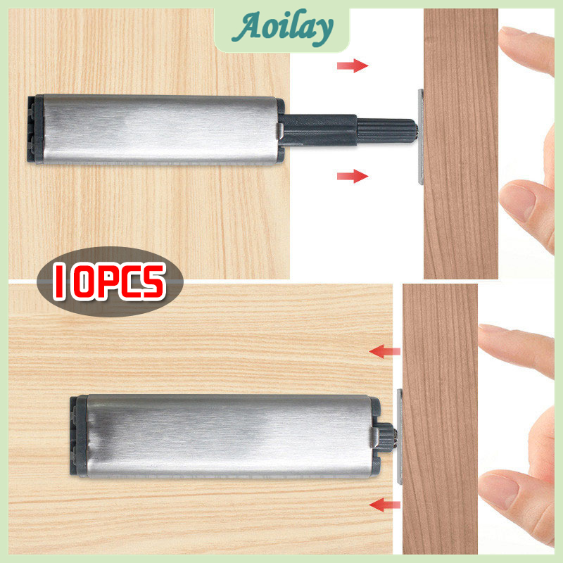 10pcs/set Cabinet Catches Push Latch Door Drawer Push to Open Magnetic ...