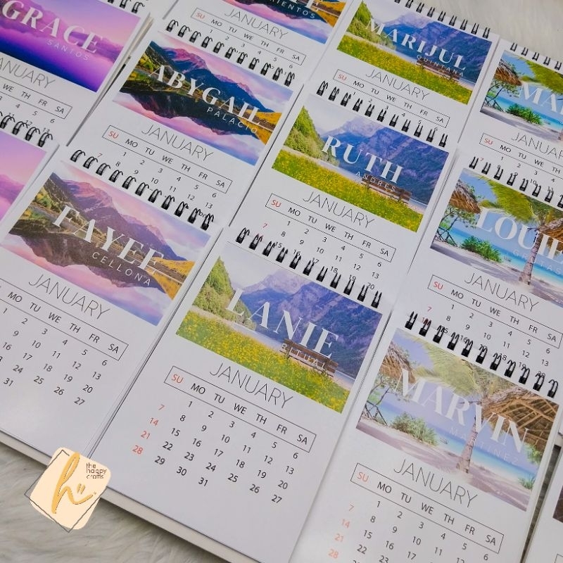 2024 PERSONALIZED CUSTOM TENT DESK CALENDAR thehappycraftsph Shopee