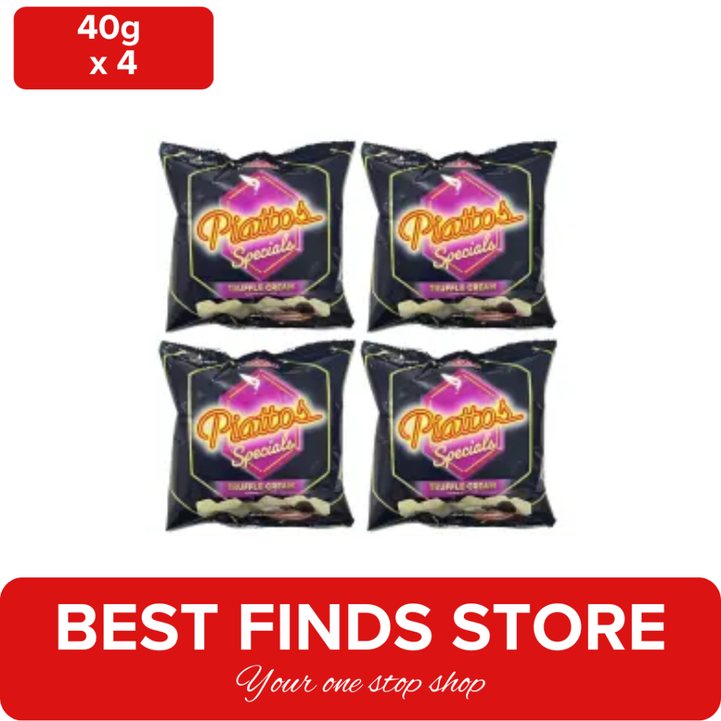 Piattos Specials Truffle Cream Flavored Potato Chips, 40g Pack of 4