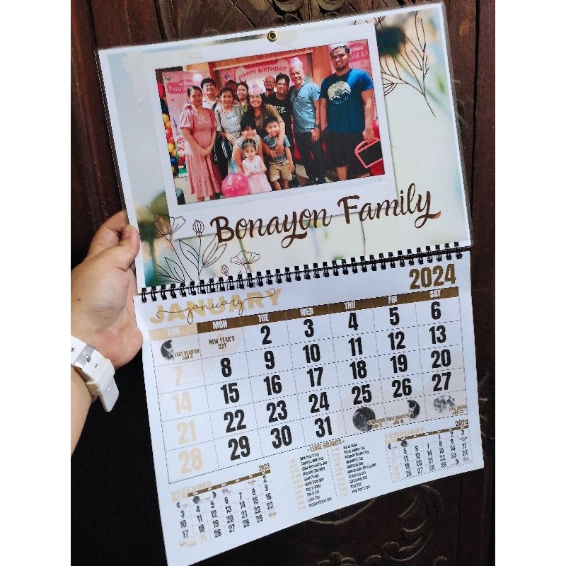 Customized Calendar 2024 Shopee Philippines