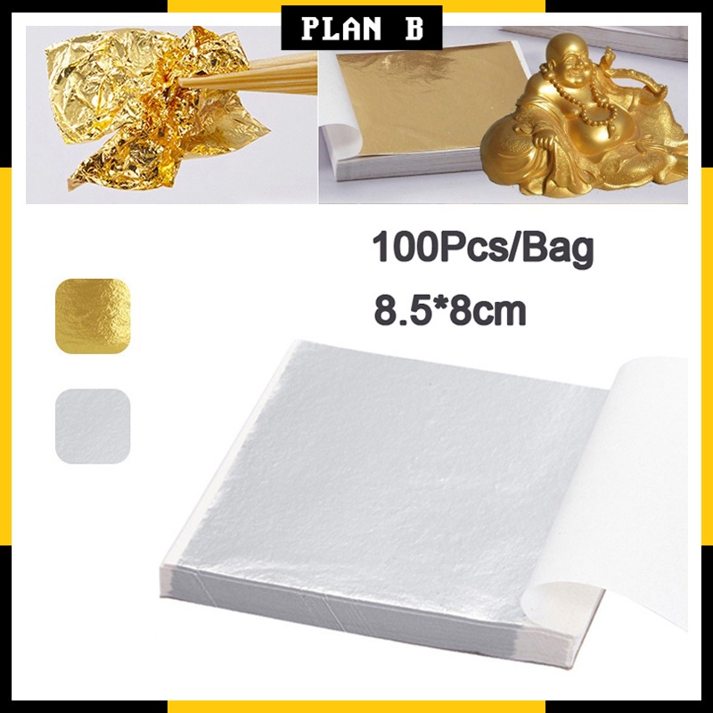 Gold Leaf Gilding Kit - 100 Sheets Imitation Gold Leaf, 100 Sheets