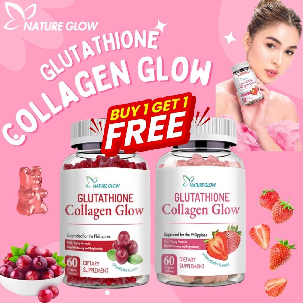 NATURE GLOW Glutathione Collagen Glow Gummies Anti-Aging Whitening ...