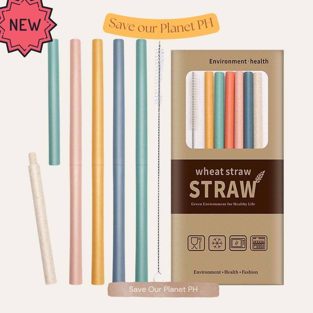 Save Our Planet PH♥️ Reusable Detachable Colorful 6-Piece Wheat Straw ...