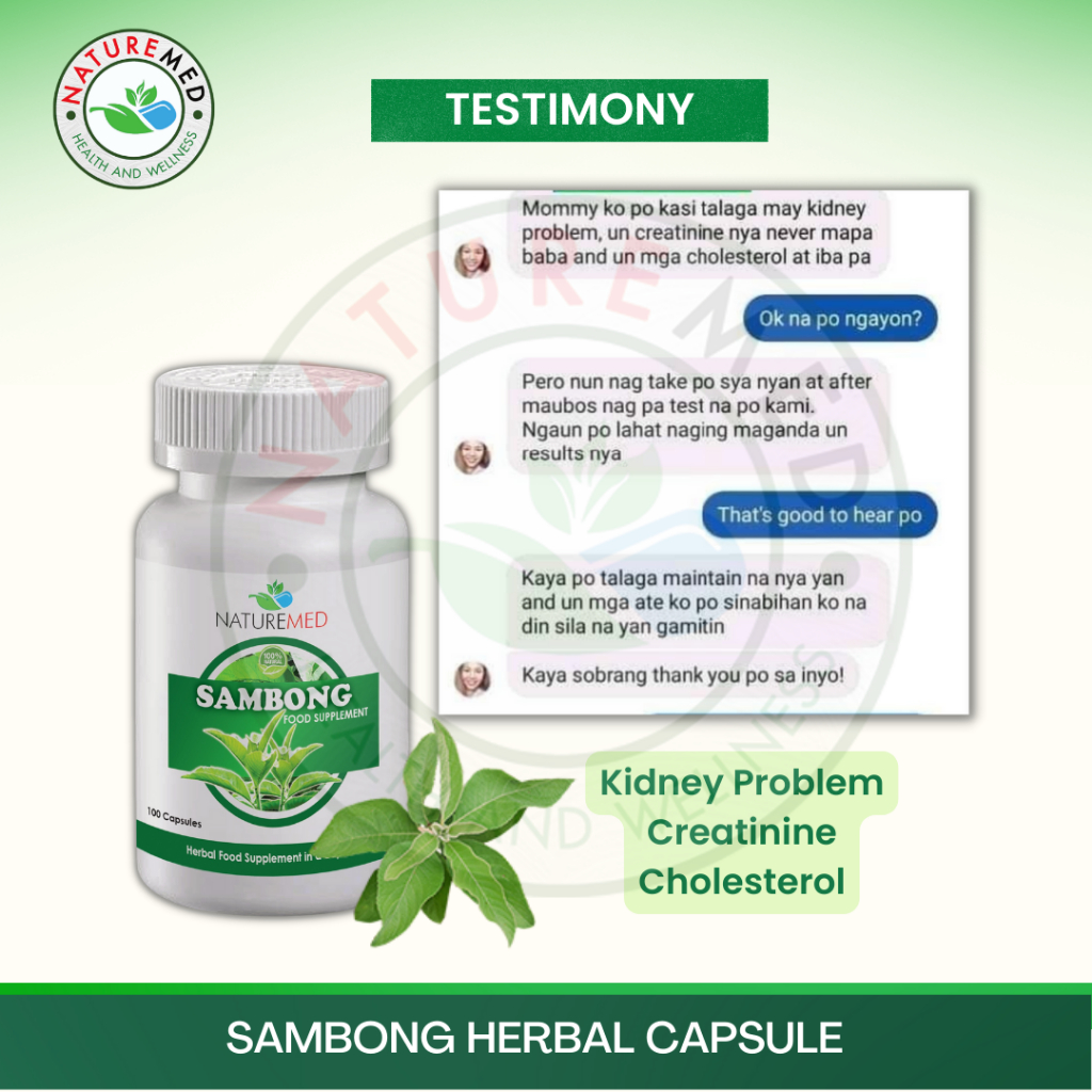 NatureMed SAMBONG Capsule | 100 Capsules | UTI, Arthritis, Diabetes ...