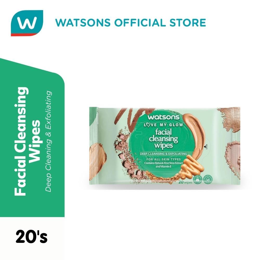 WATSONS Deep Cleansing and Exfoliating Facial Wipes 20s Shopee