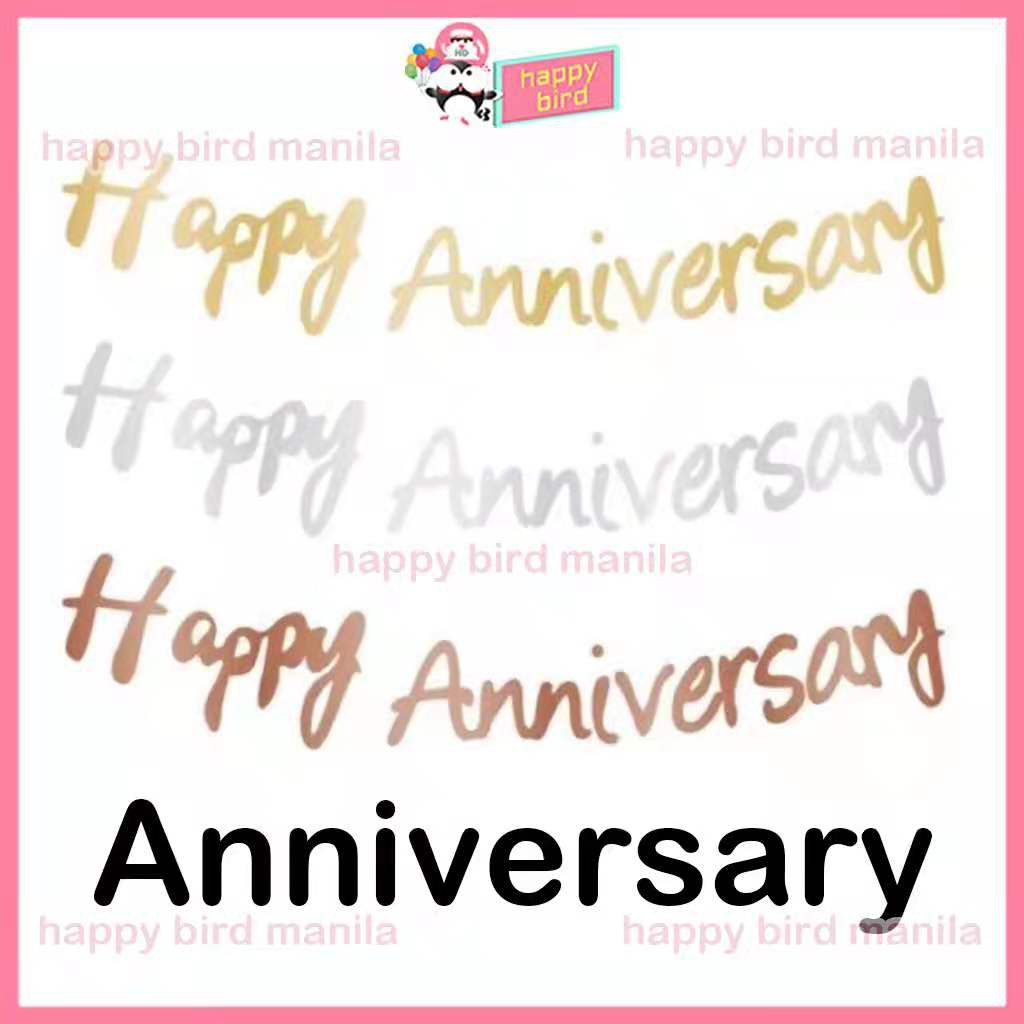 (Happy Bird) Happy Anniversary Bunting Banner party decor partyneeds