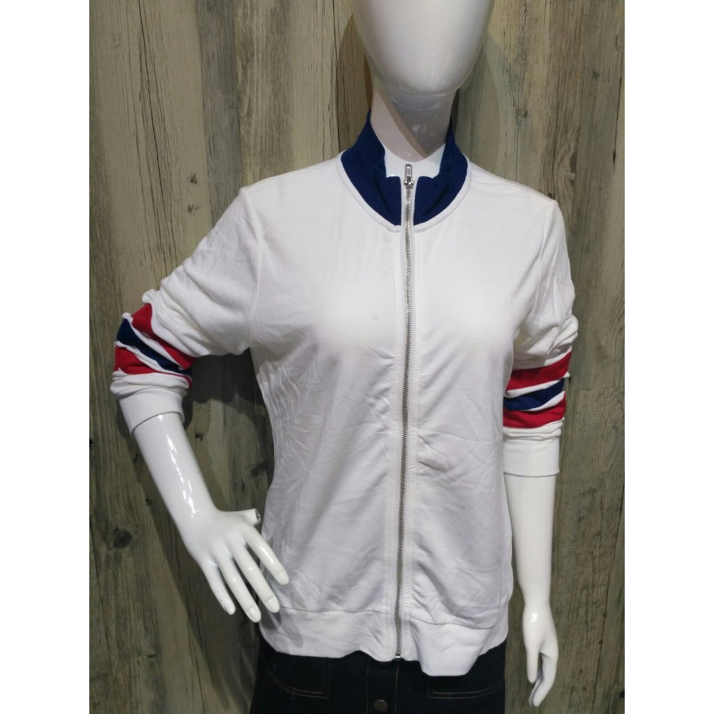 No Boundaries NOBO Ladies White Bomber Jacket Overruns Shopee Philippines