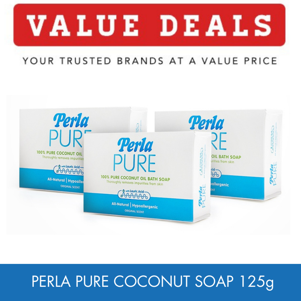 PERLA Pure Coconut Oil Hypoallergenic Bath Soap 125g Shopee Philippines