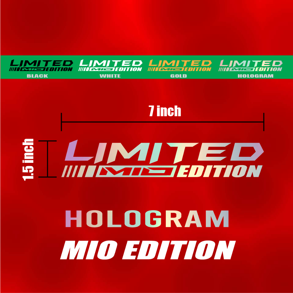 MIO Limited Edition Sticker | Cut-out Vinyl Sticker | Sold per Piece ...