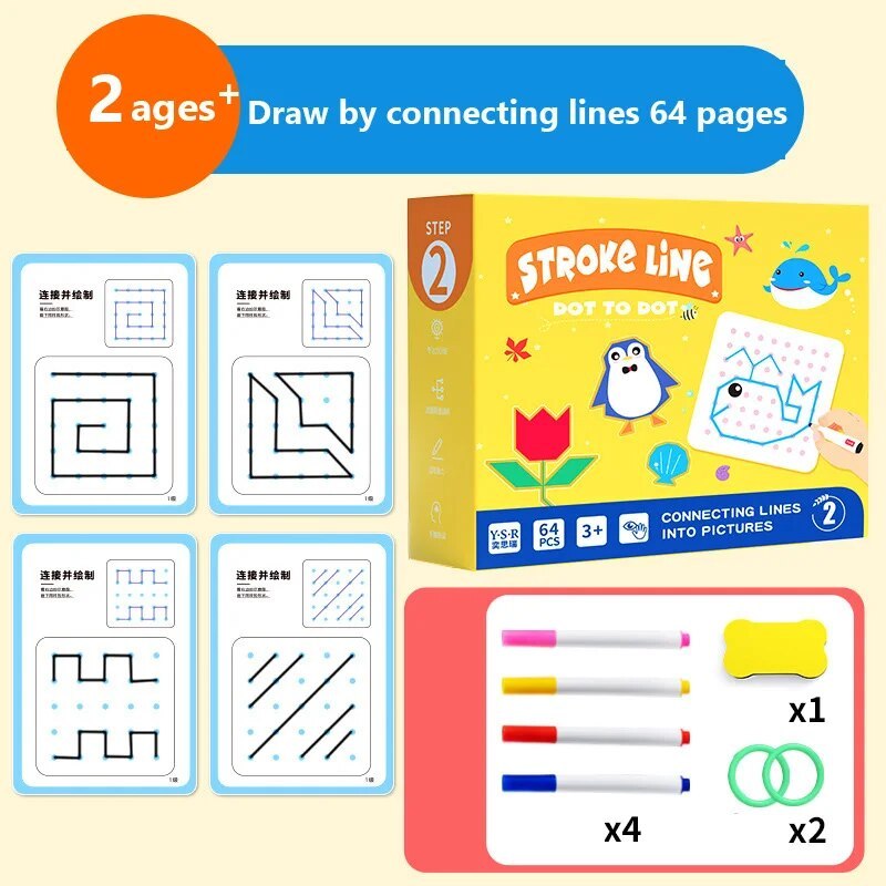 Magic Tracing Workbook Stroke Line Point Reusable Set Practice Pen ...